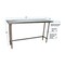 Bk Resources Stainless Steel Work Table Flat Top With Open Base 60"Wx18"D VTTOB-1860 - alternate 4